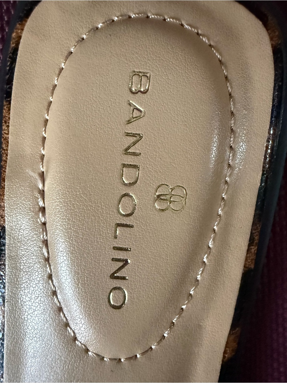 Bandolino Leopard Knot Slide Sandal in Brown and Black - Picture 5 of 8